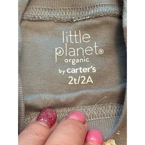 NWT Unisex Toddler 2 Piece Organic Cotton Bunny Pajama Set Grey Size 2T … - Picture 3 of 7